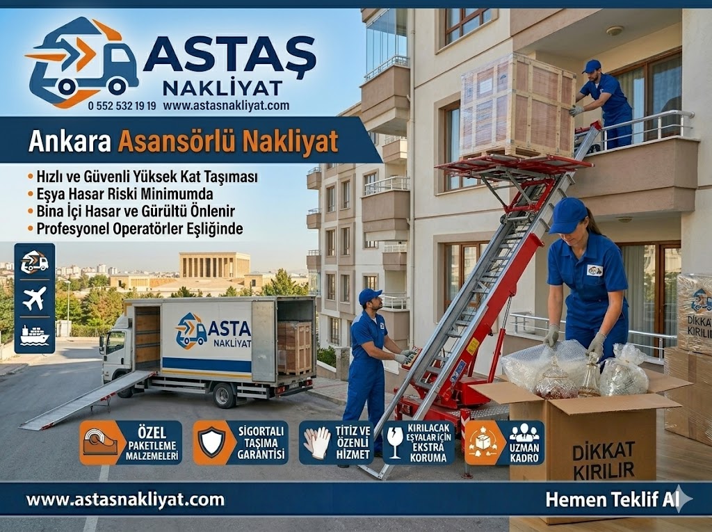 Ankara Asansörlü Nakliyat 2026 - Dış Cephe Asansör Kurulumu